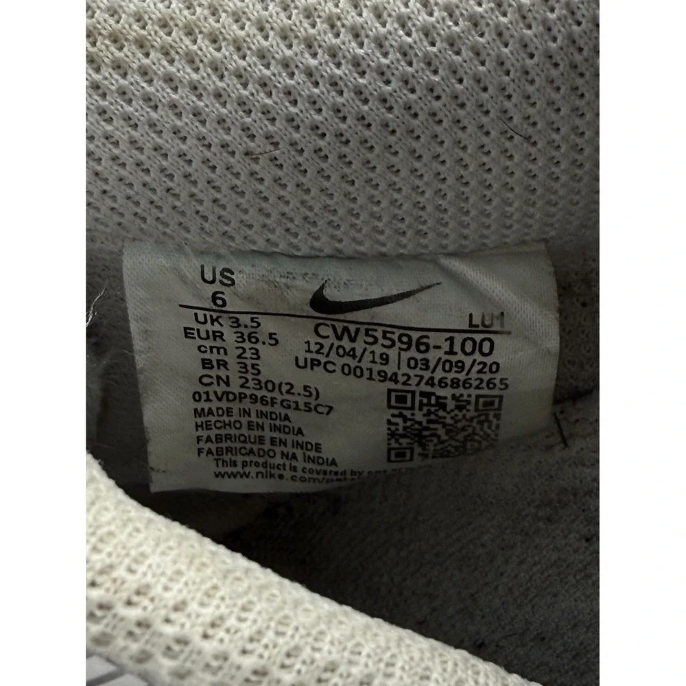Nike Women's Size 6 Court Vision Low‎ White/Iridescent sneakers - CW5596-100